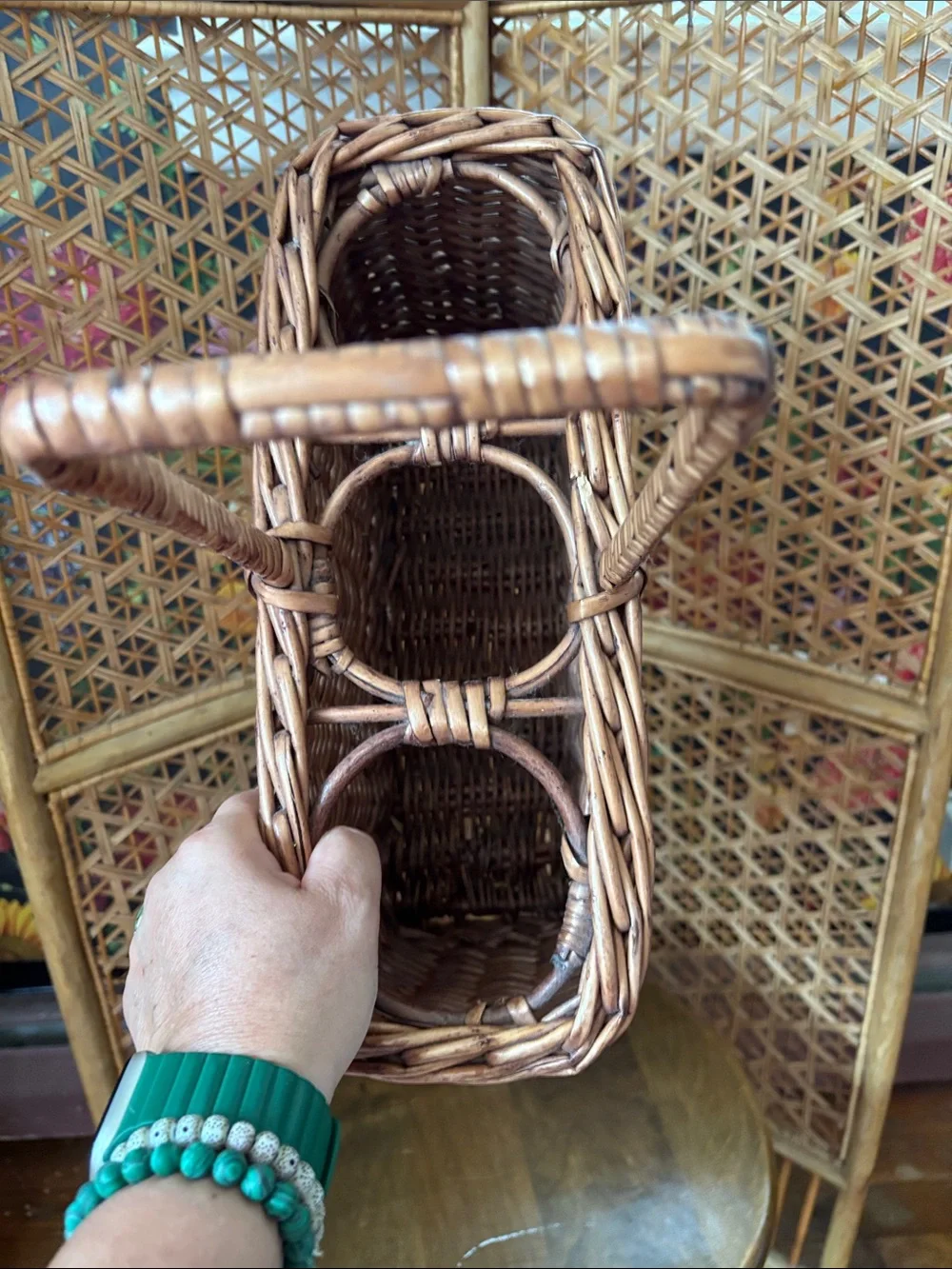 Vintage handwoven wicker